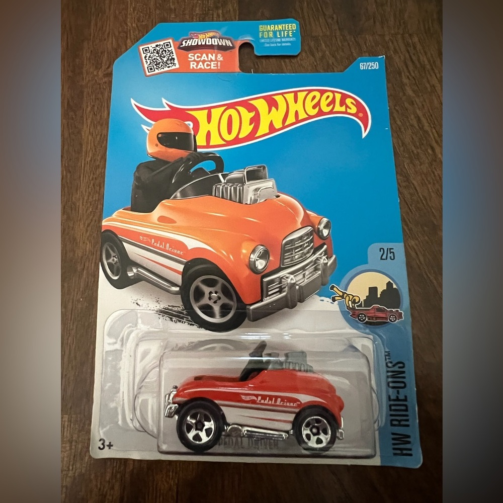 Hot Wheels Orange Pedal Car